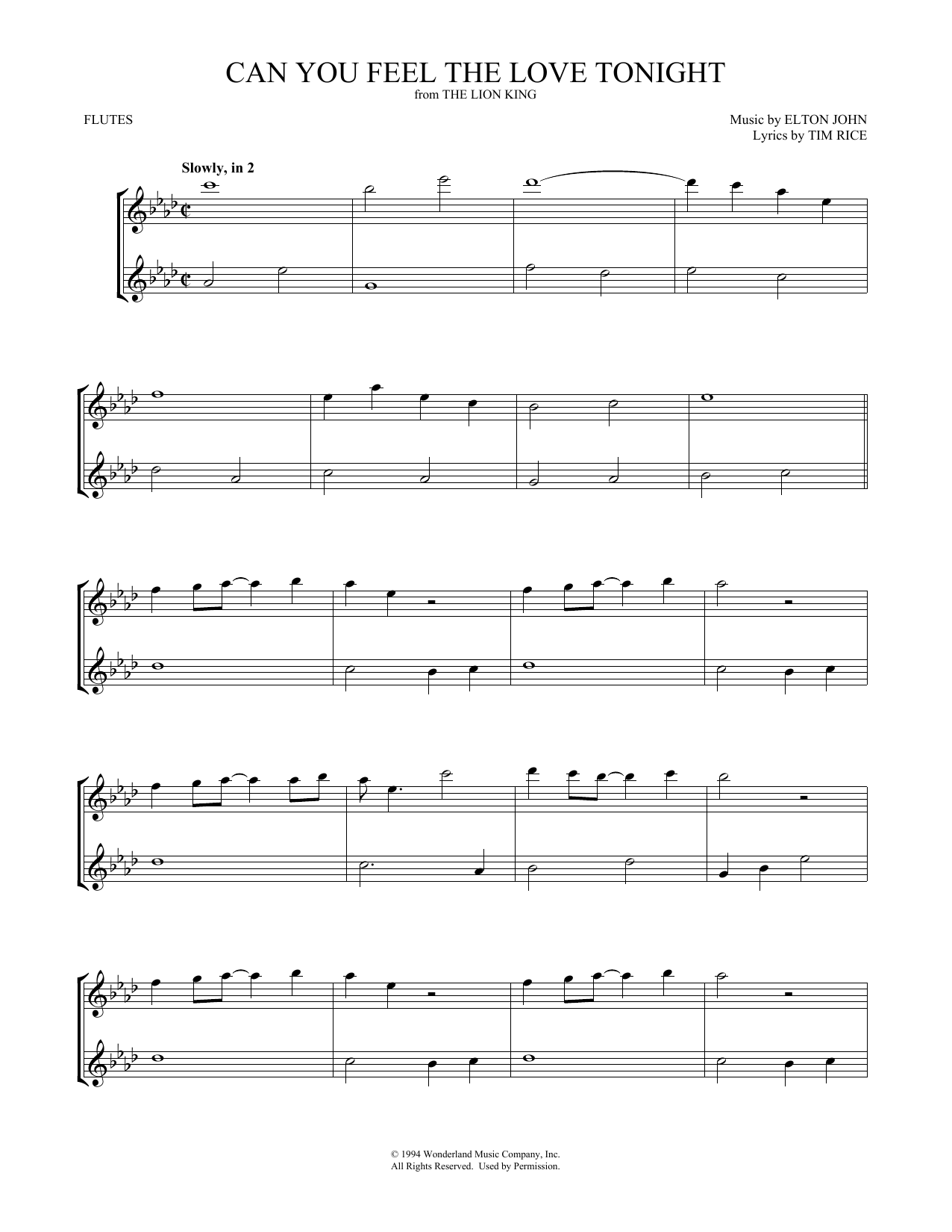 Download Elton John Can You Feel the Love Tonight (from The Sheet Music