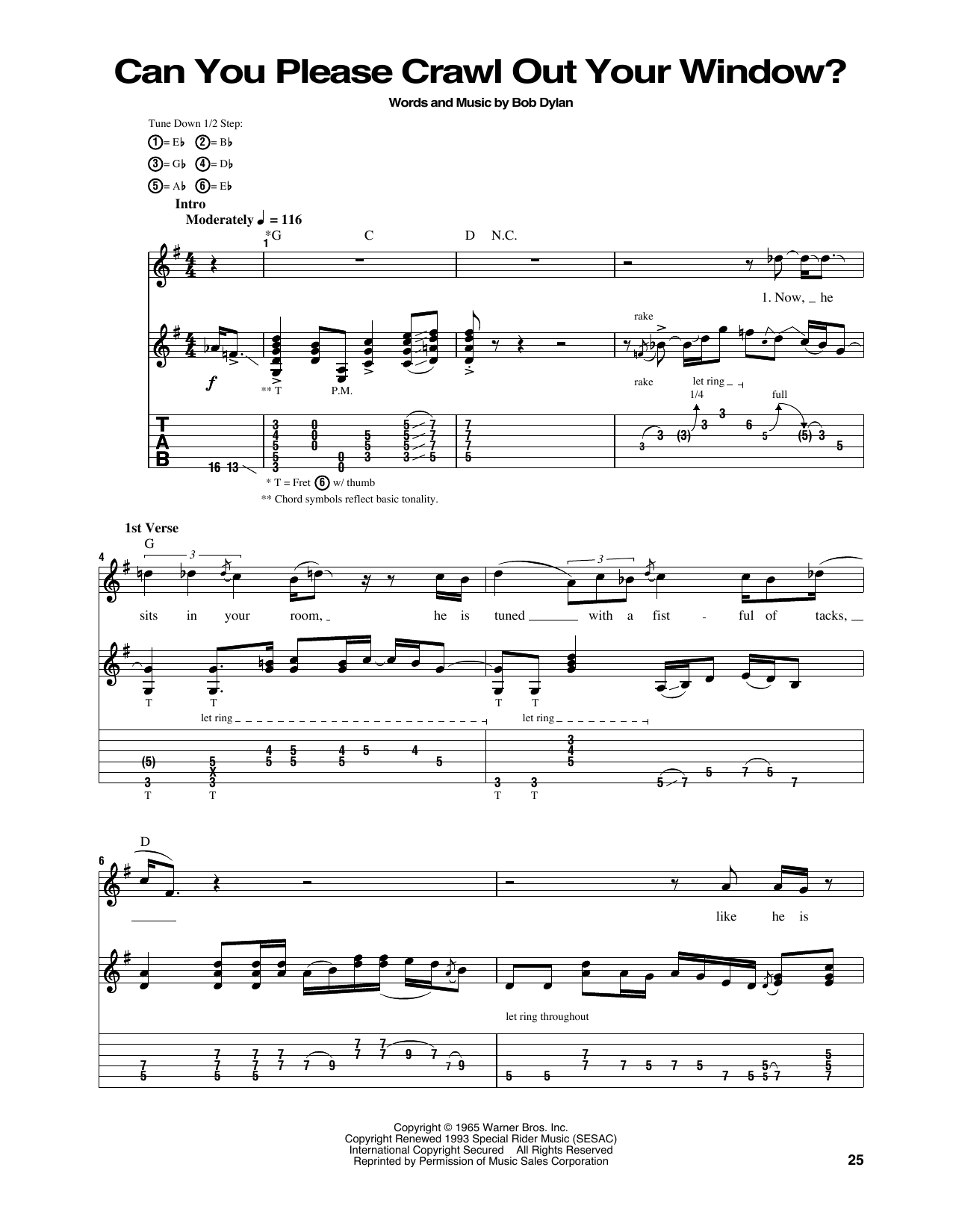 Download Jimi Hendrix Can You Please Crawl Out Your Window? Sheet Music