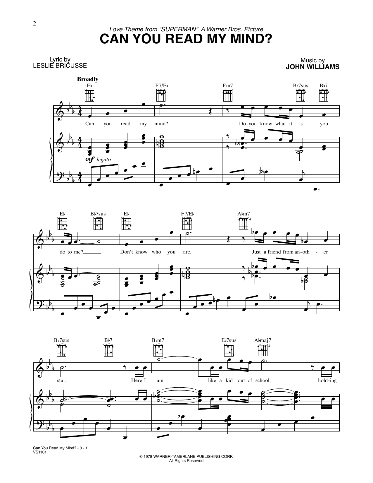 Download John Williams Can You Read My Mind? (Love Theme from Sheet Music