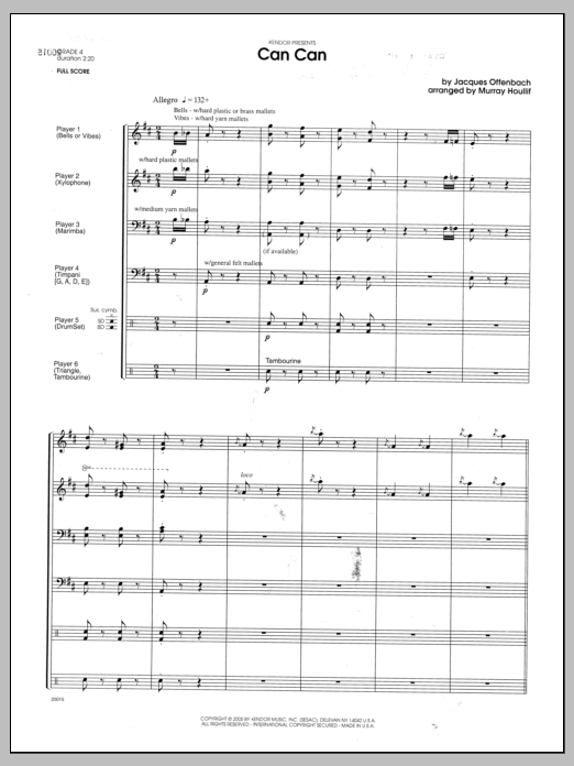 Download Houllif Can Can - Full Score Sheet Music