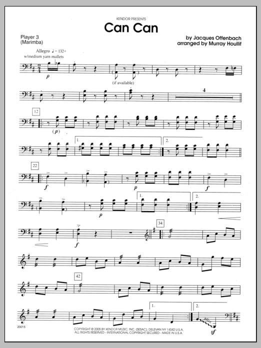 Download Houllif Can Can - Percussion 3 Sheet Music