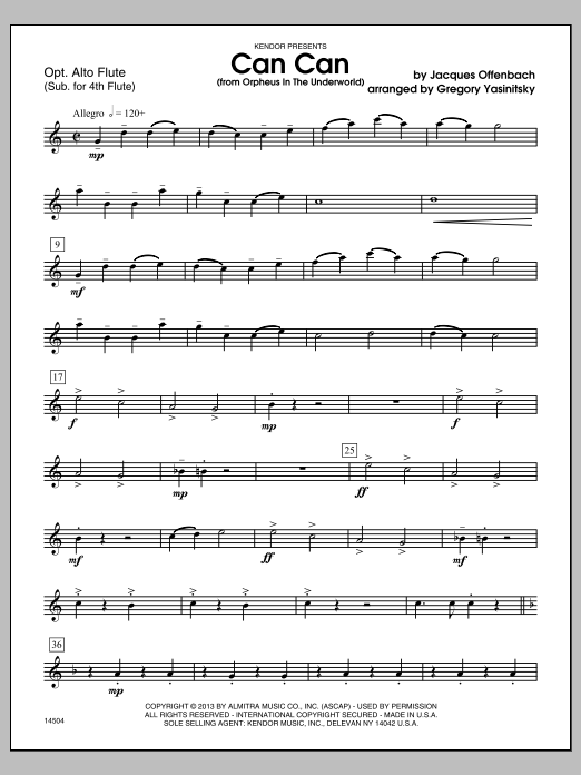 Download Gregory Yasinitsky Can Can (from Orpheus In The Underworld Sheet Music