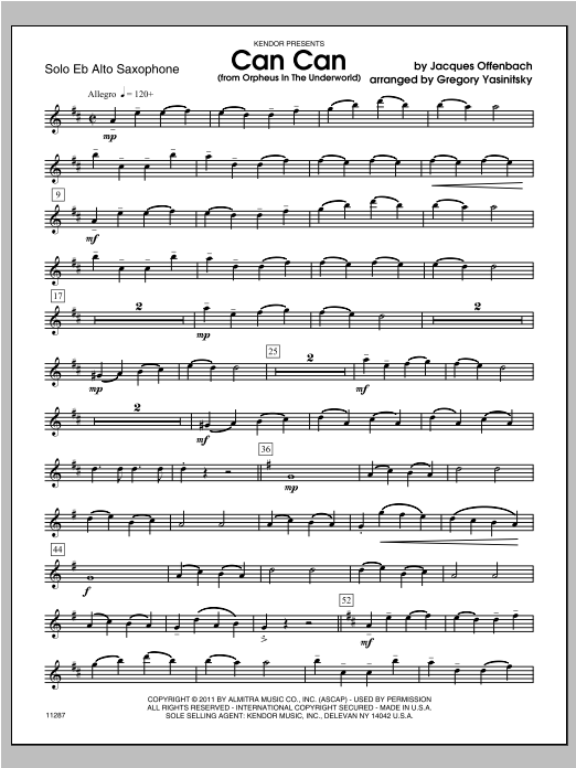 Download Yasinitsky Can Can (from Orpheus In The Underworld Sheet Music