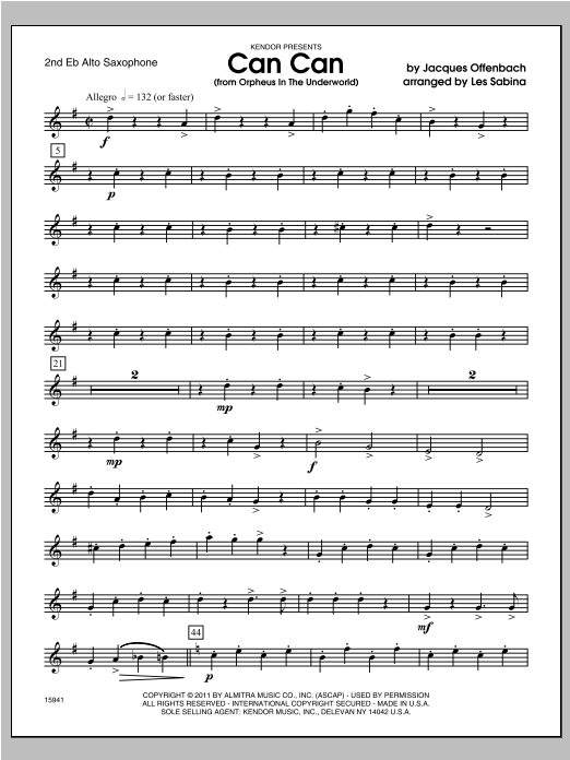 Download Les Sabina Can Can (from Orpheus In The Underworld Sheet Music