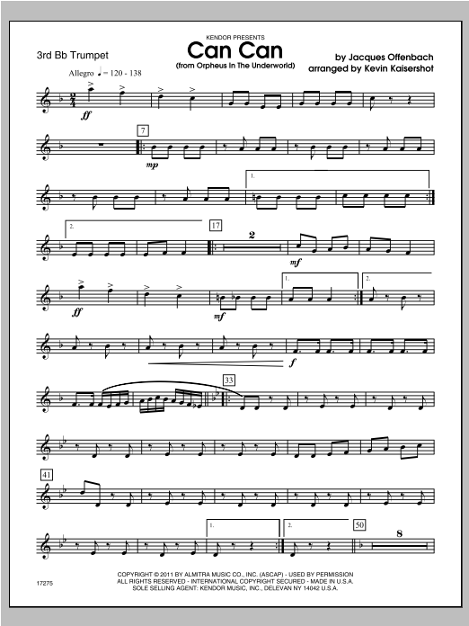 Download Kaisershot Can Can (from Orpheus In The Underworld Sheet Music