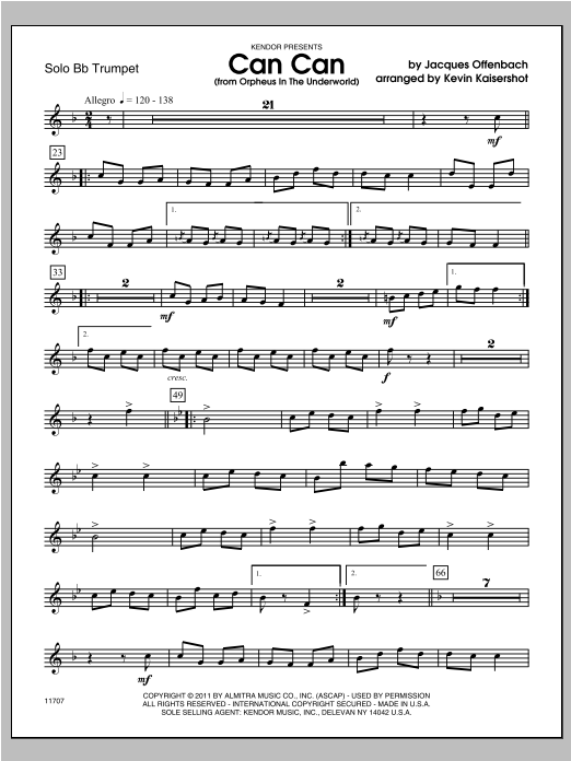 Download Kaisershot Can Can (from Orpheus In The Underworld Sheet Music