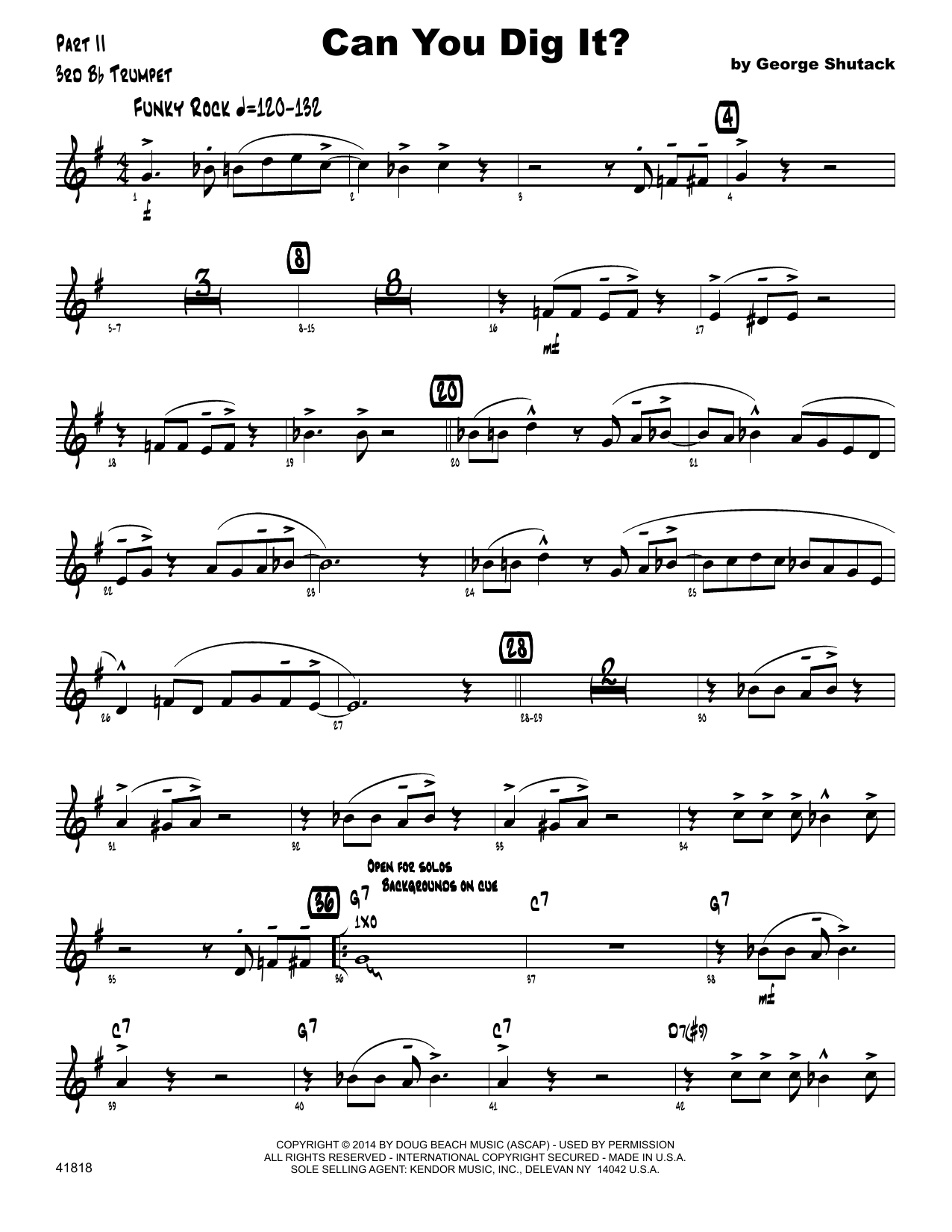 Download George Shutack Can You Dig It? - 3rd Bb Trumpet Sheet Music