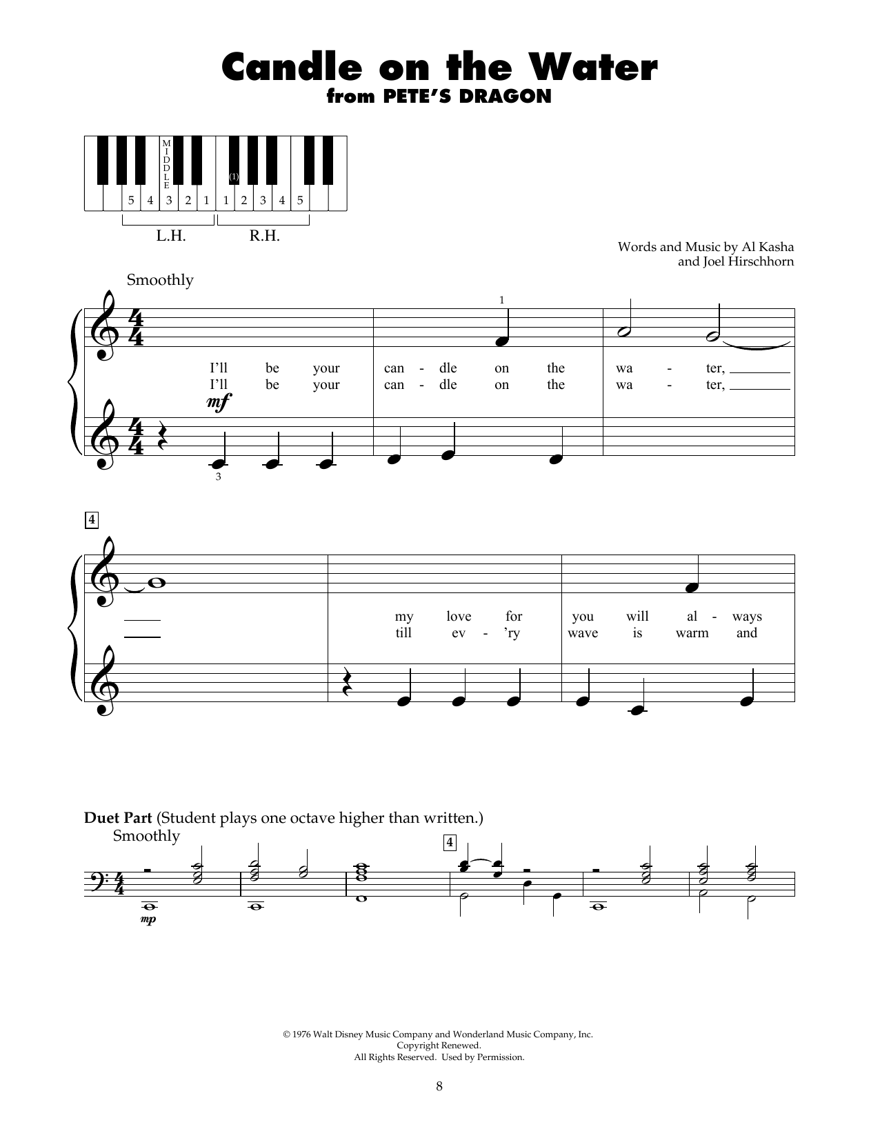 Download Al Kasha Candle On The Water (from Pete's Dragon Sheet Music