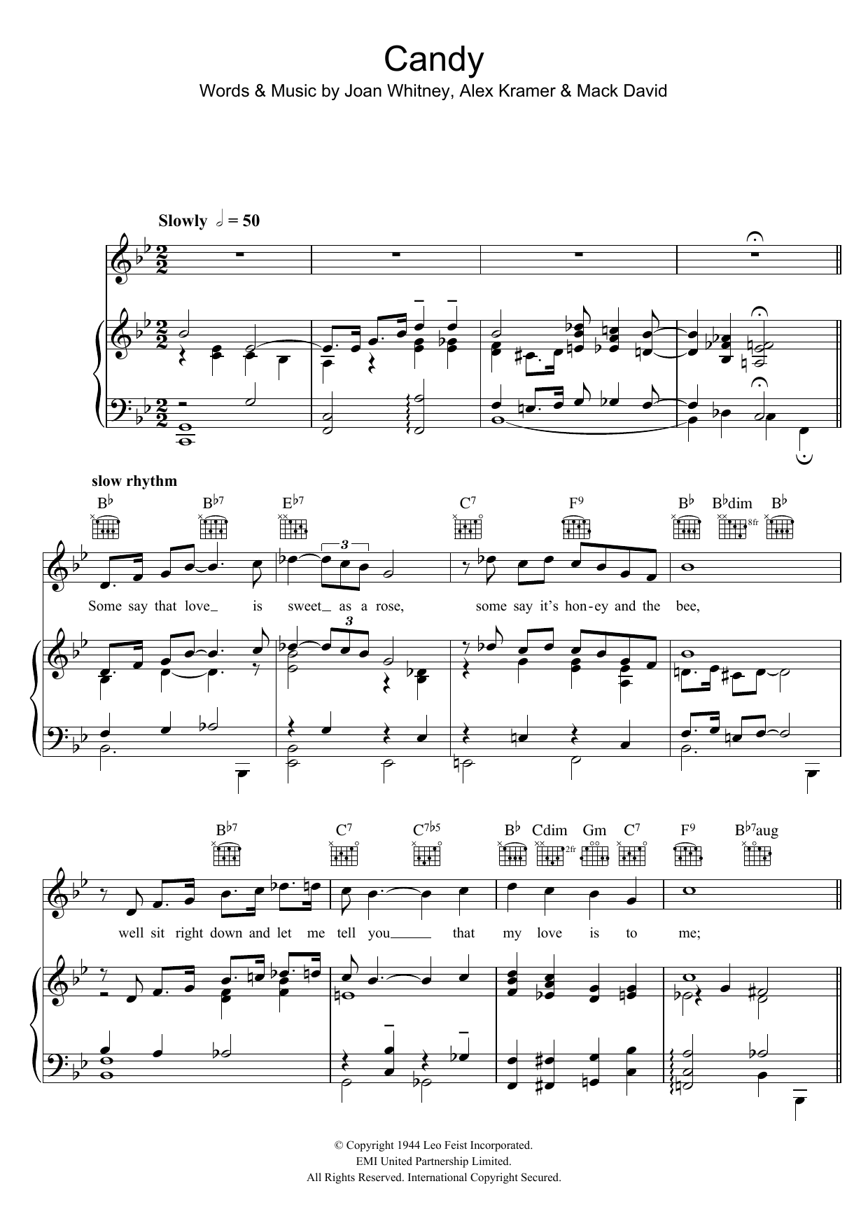 Download Ray Charles Candy Sheet Music