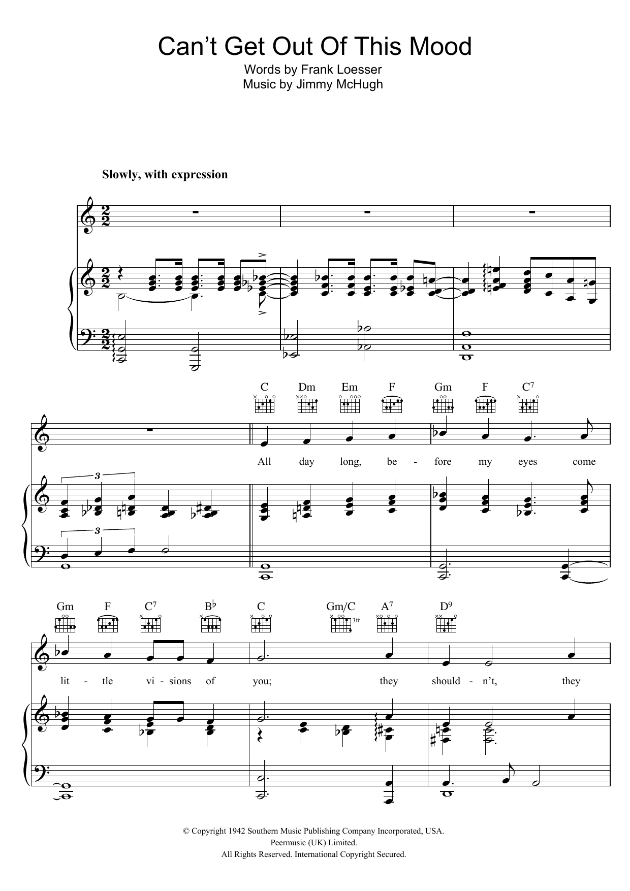 Download Jimmy McHugh Can't Get Out Of This Mood Sheet Music