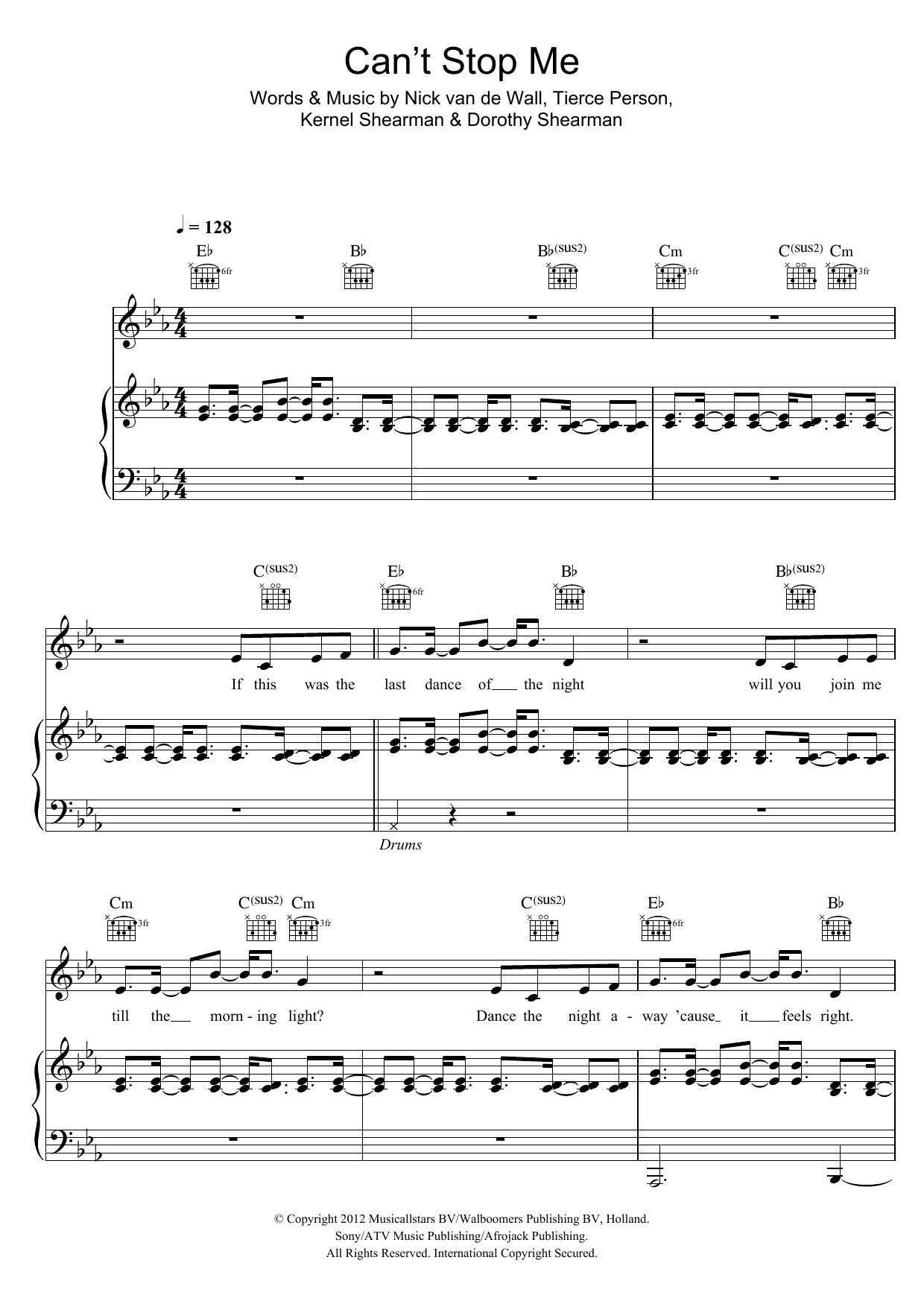Download Afrojack Can't Stop Me Sheet Music