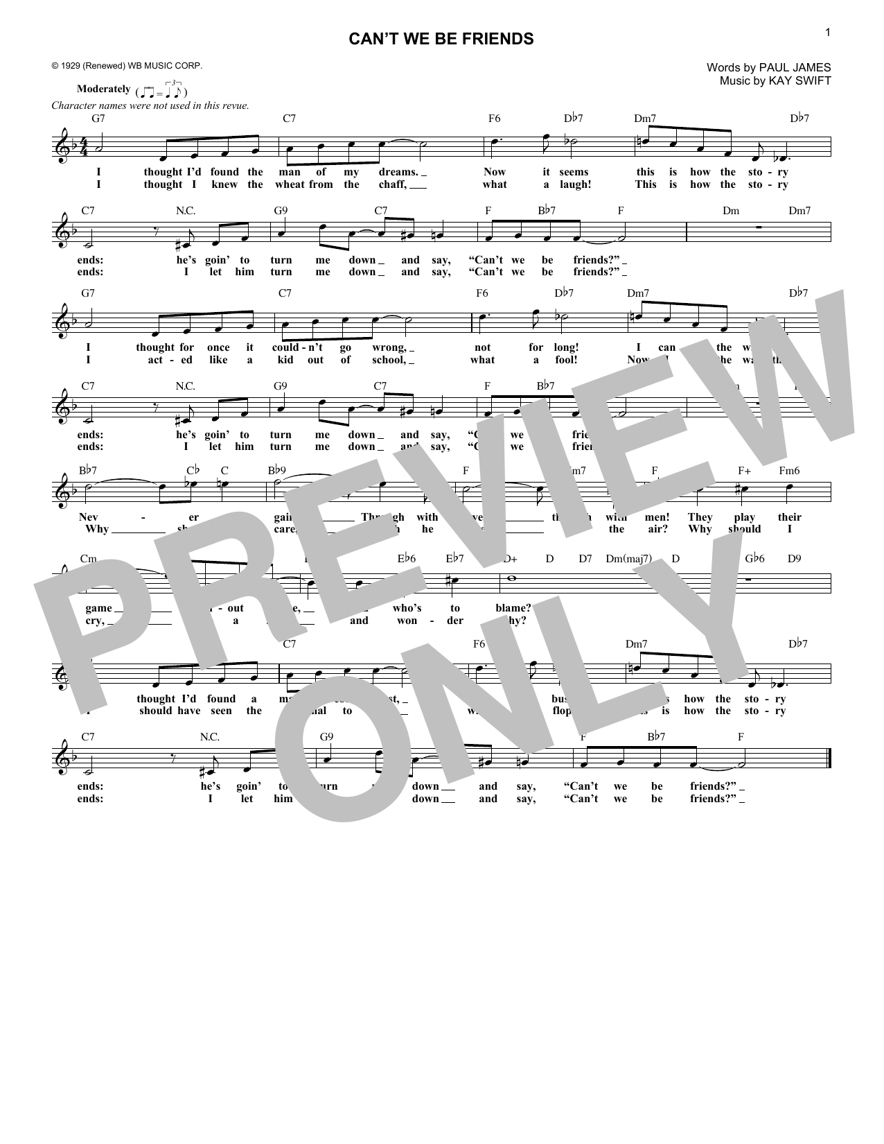 Download Frank Sinatra Can't We Be Friends Sheet Music