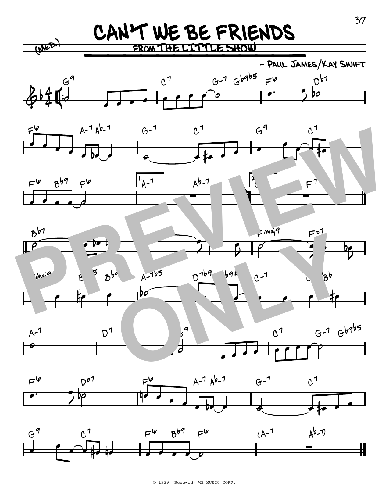 Download Kay Swift Can't We Be Friends Sheet Music
