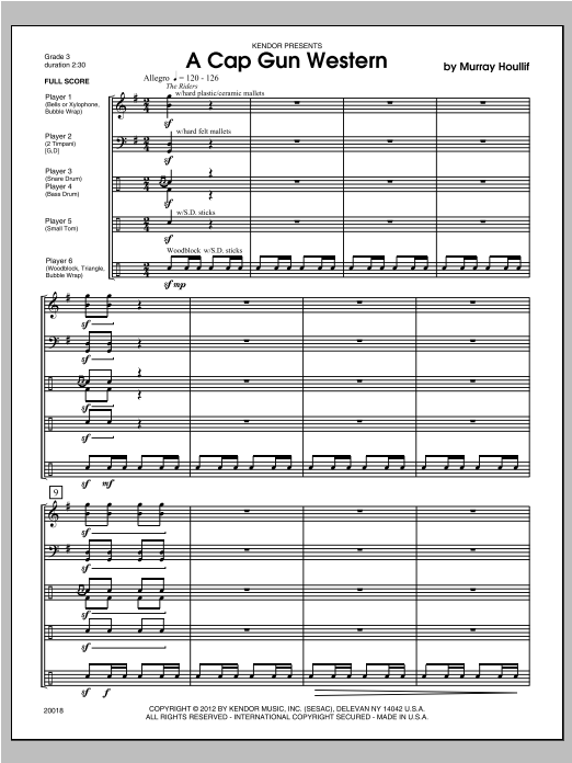 Download Houllif Cap Gun Western, A - Full Score Sheet Music