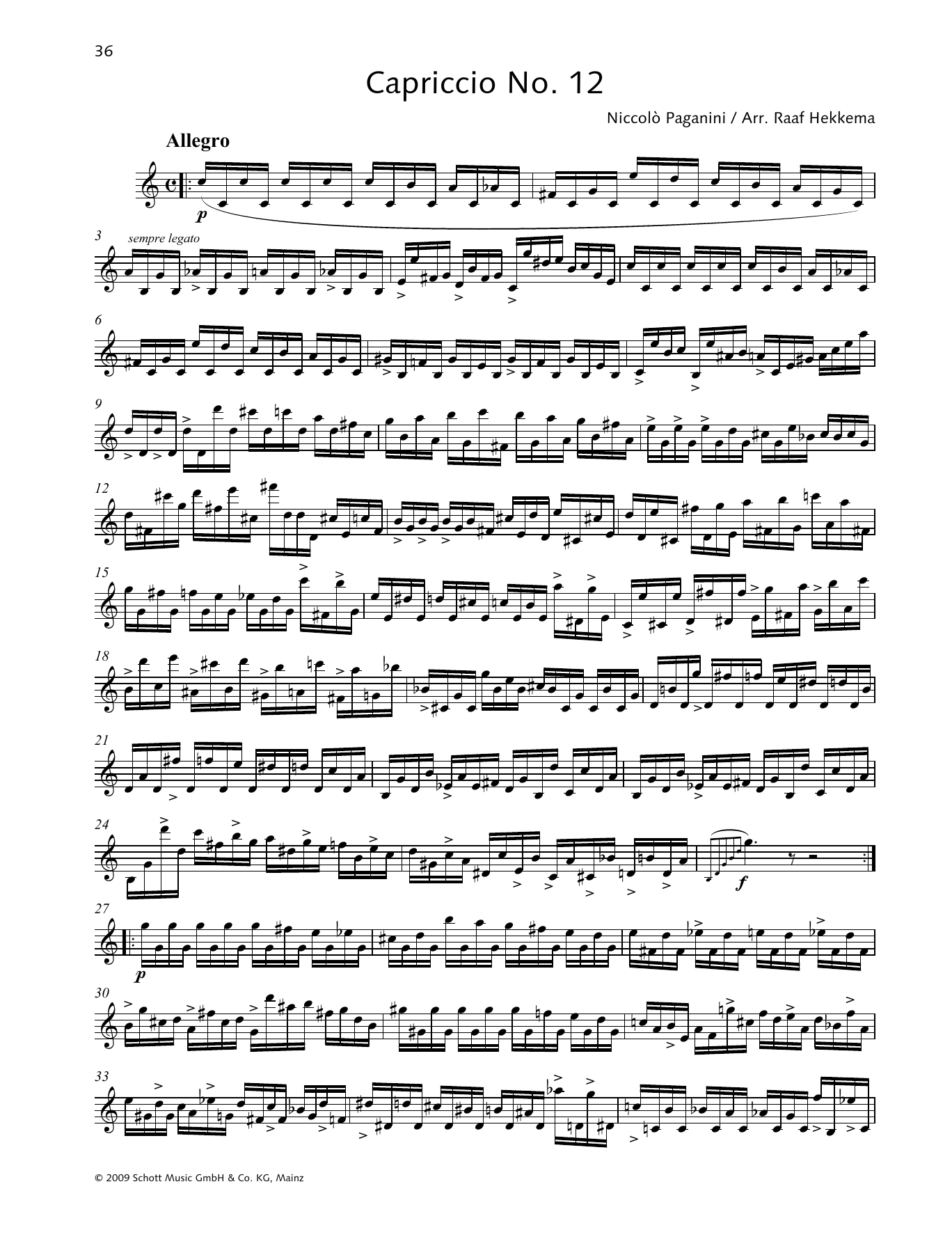 Download Niccolo Paganini Capriccio No. 12 Sheet Music