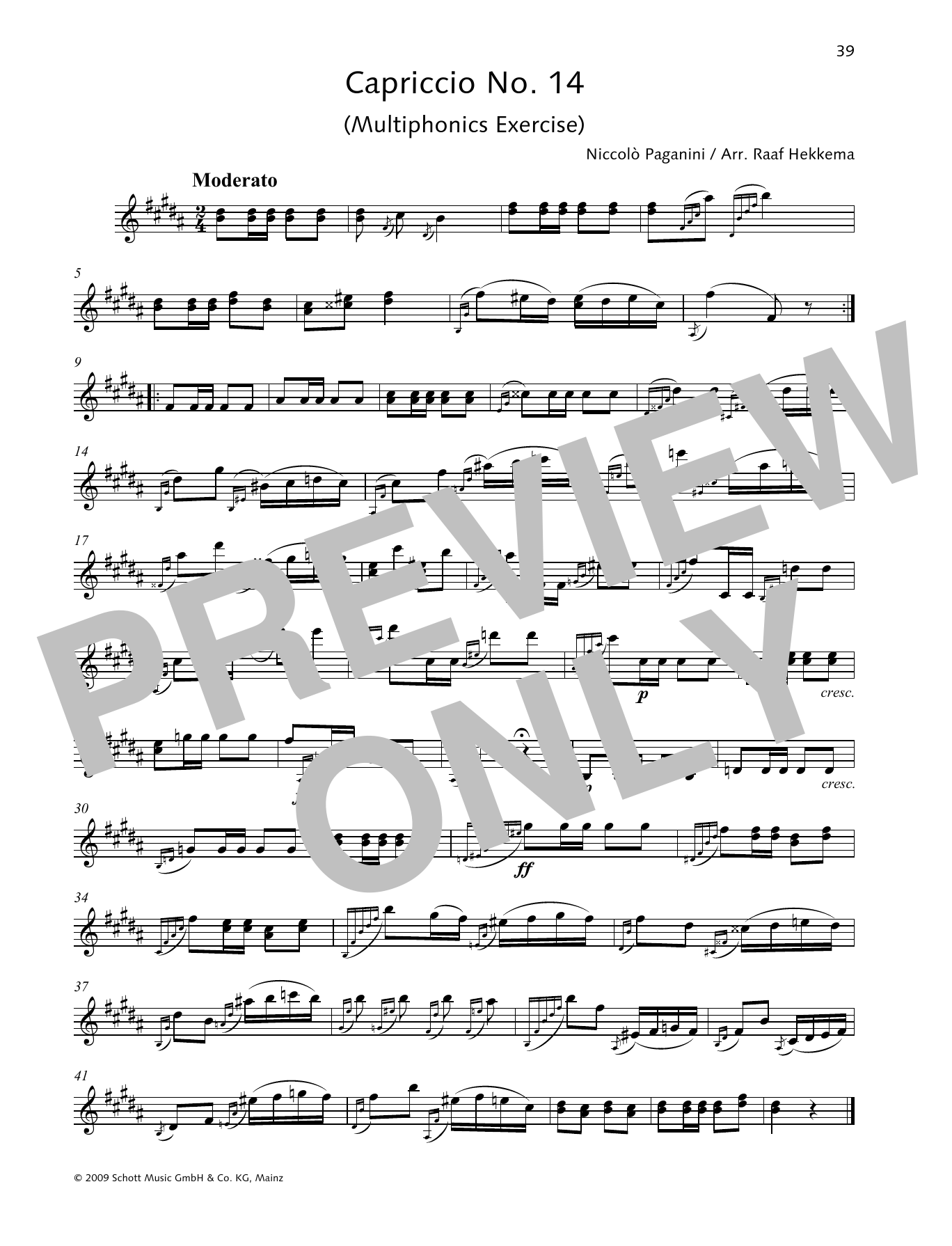 Download Niccolo Paganini Capriccio No. 14 Sheet Music
