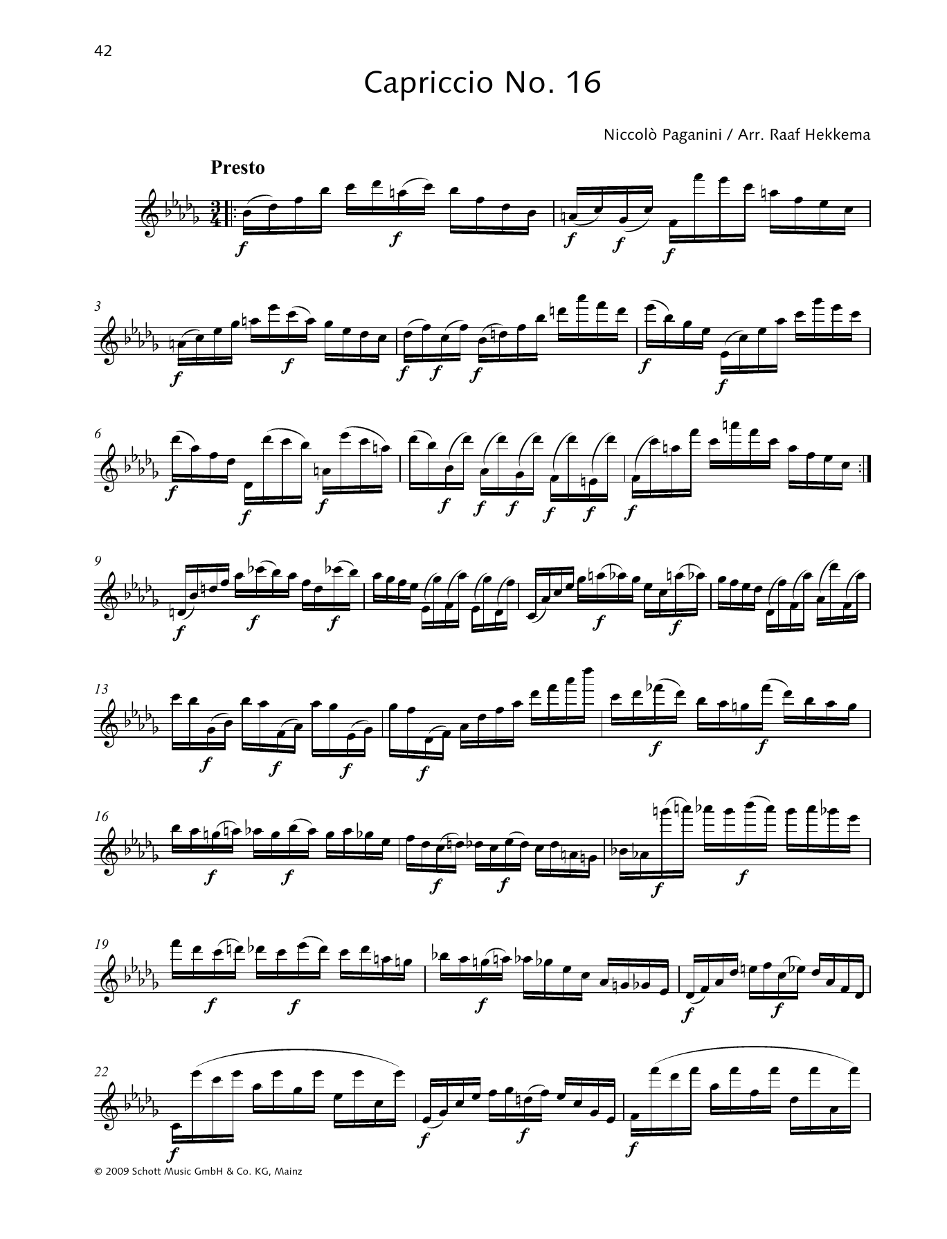 Download Niccolo Paganini Capriccio No. 16 Sheet Music