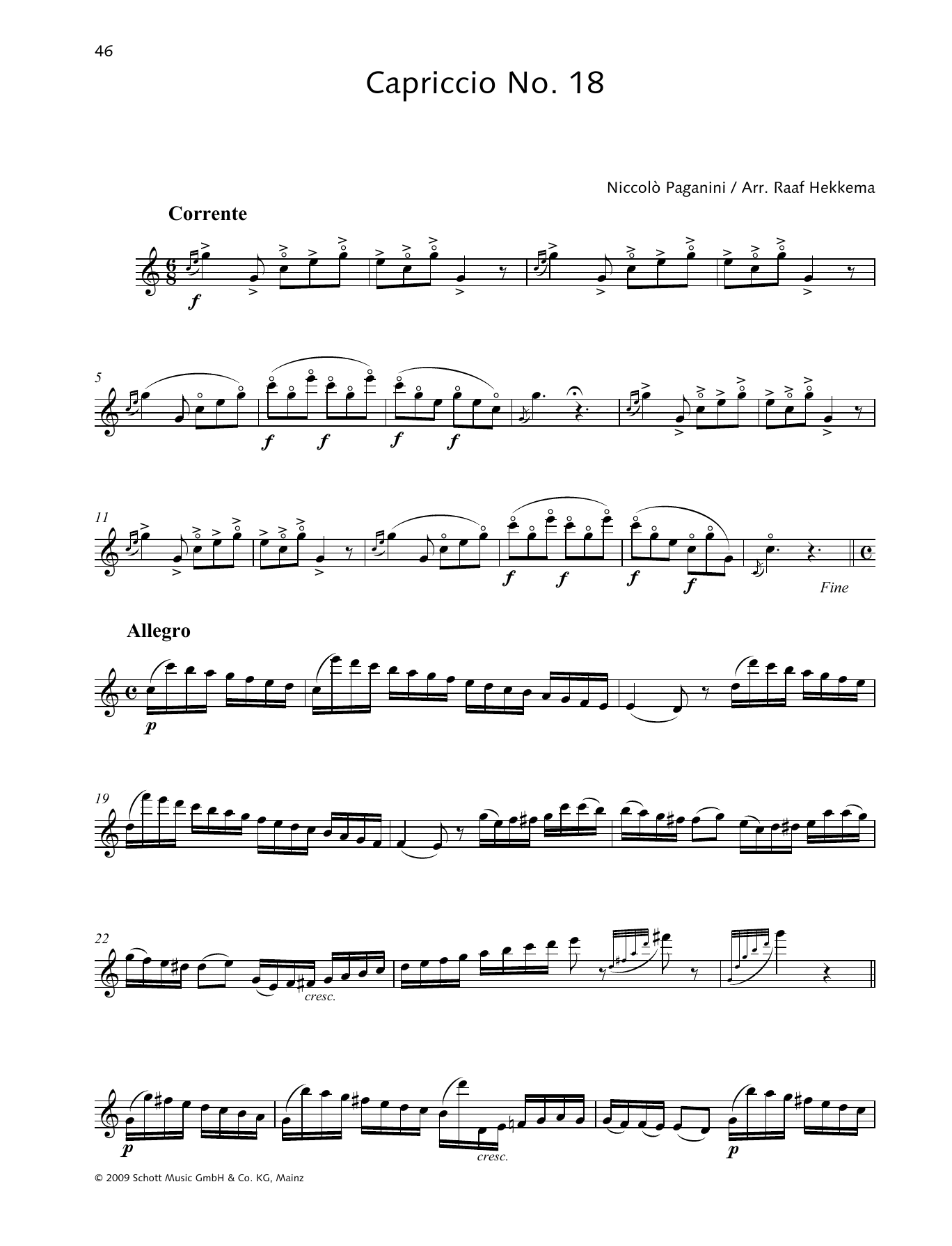 Download Niccolo Paganini Capriccio No. 18 Sheet Music