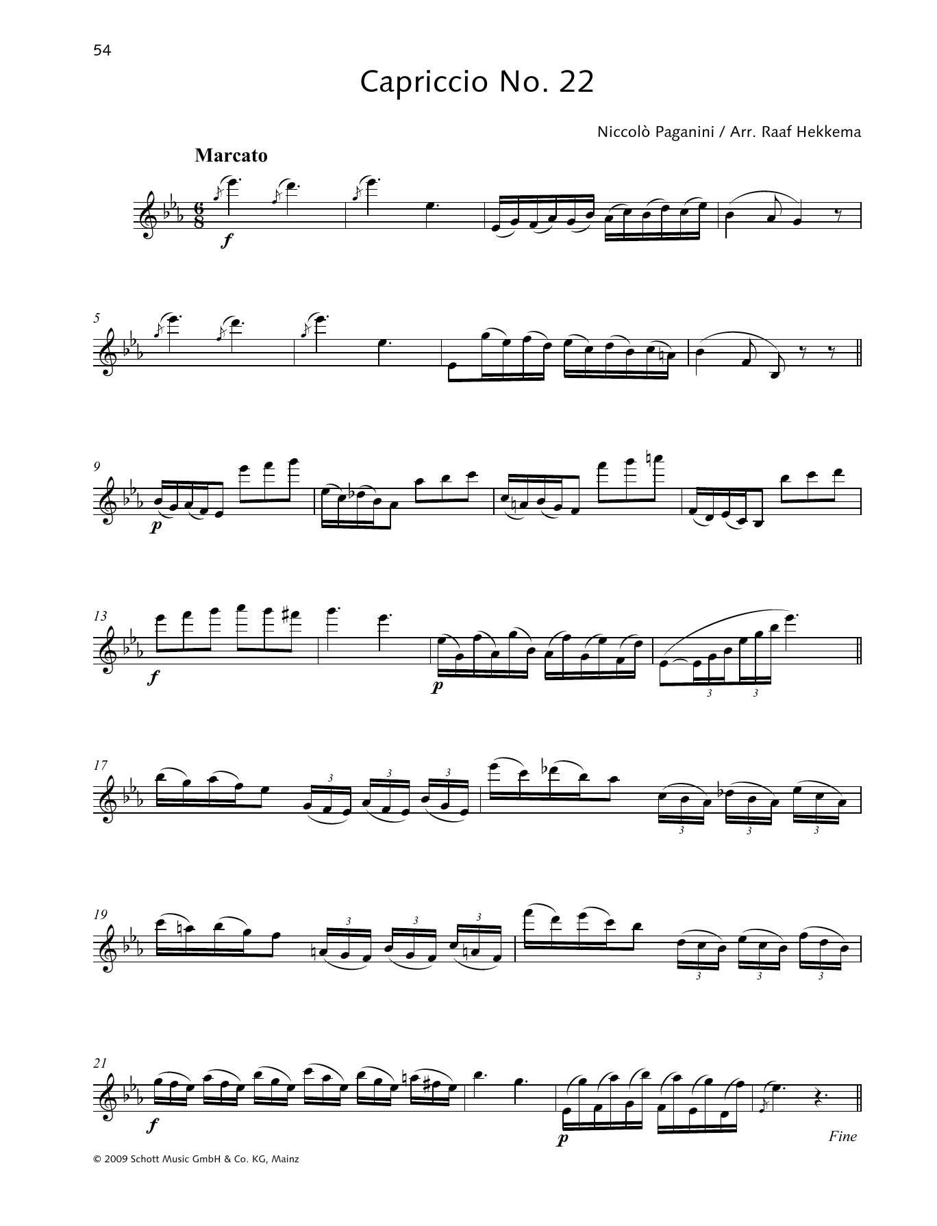 Download Niccolo Paganini Capriccio No. 22 Sheet Music