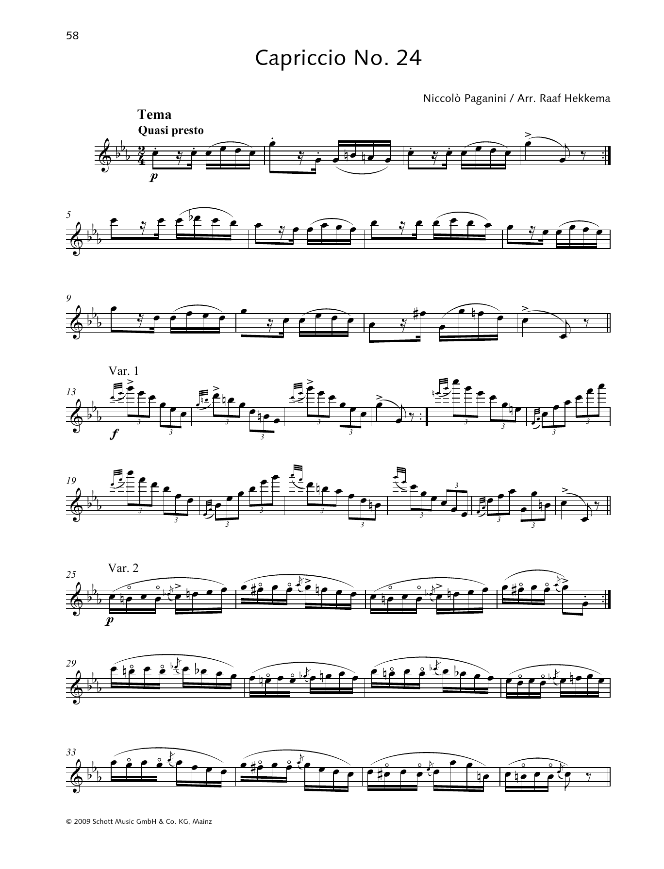 Download Niccolo Paganini Capriccio No. 24 Sheet Music