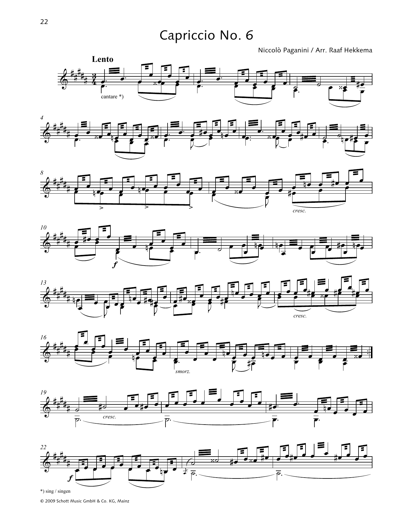 Download Niccolo Paganini Capriccio No. 6 Sheet Music