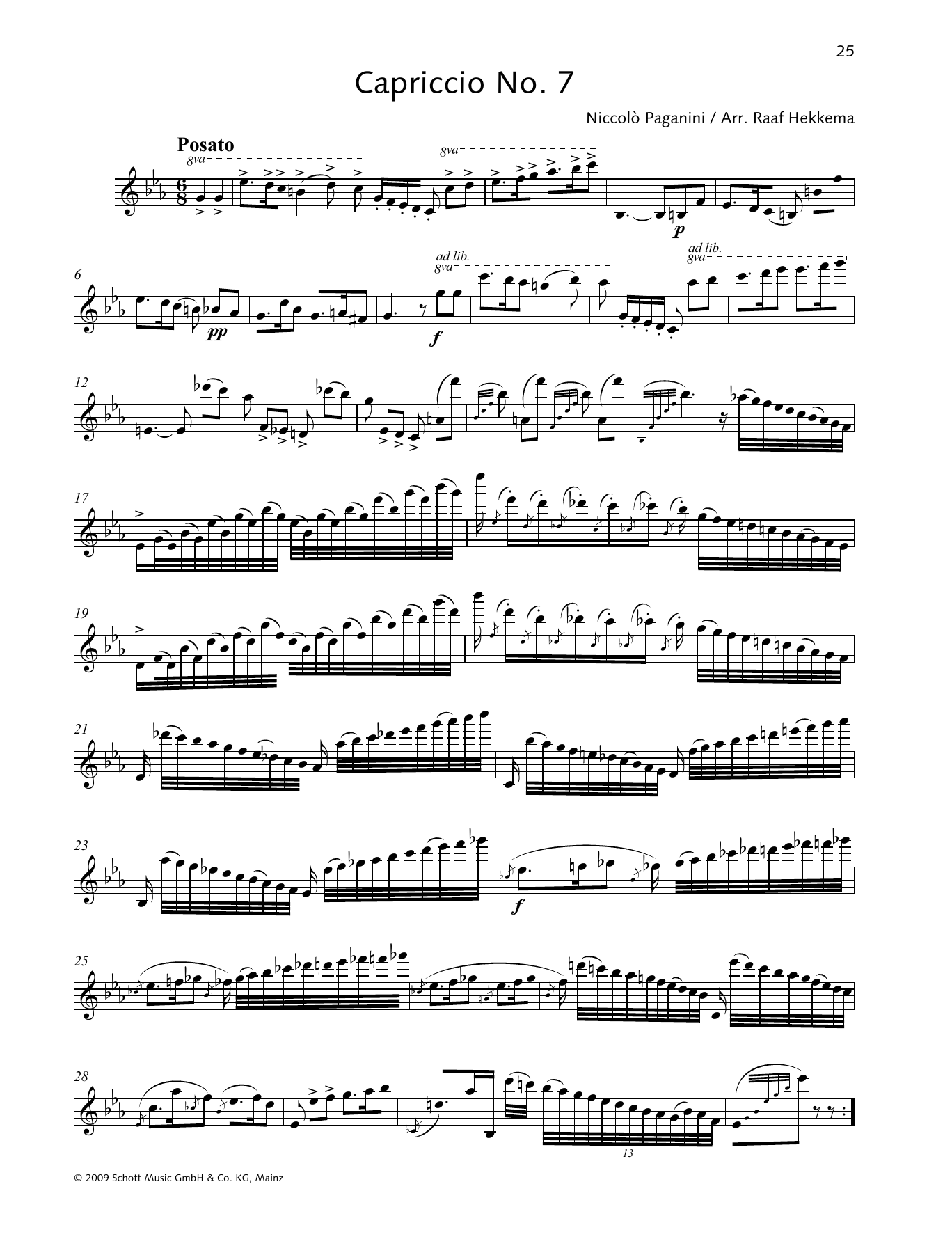 Download Niccolo Paganini Capriccio No. 7 Sheet Music