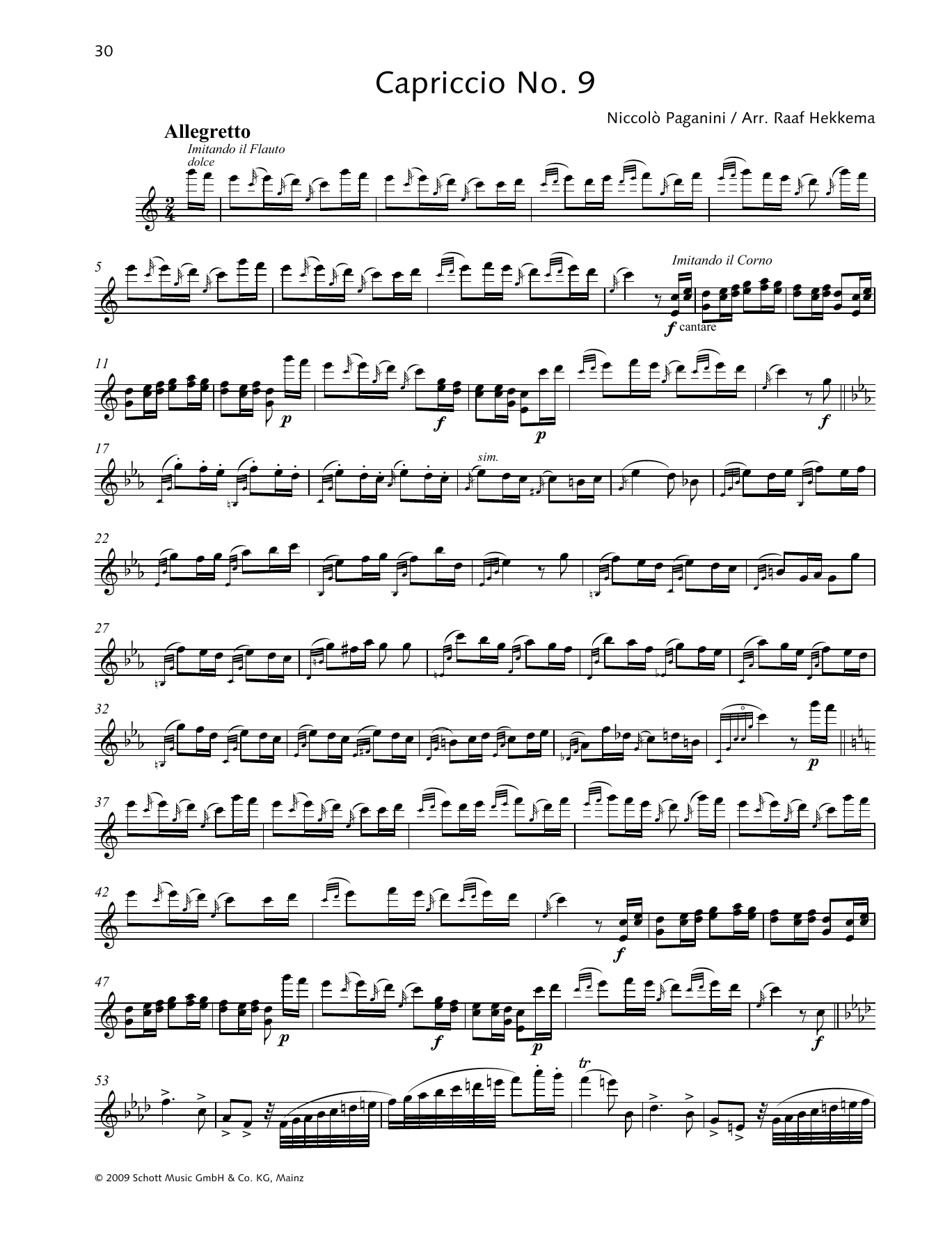 Download Niccolo Paganini Capriccio No. 9 Sheet Music
