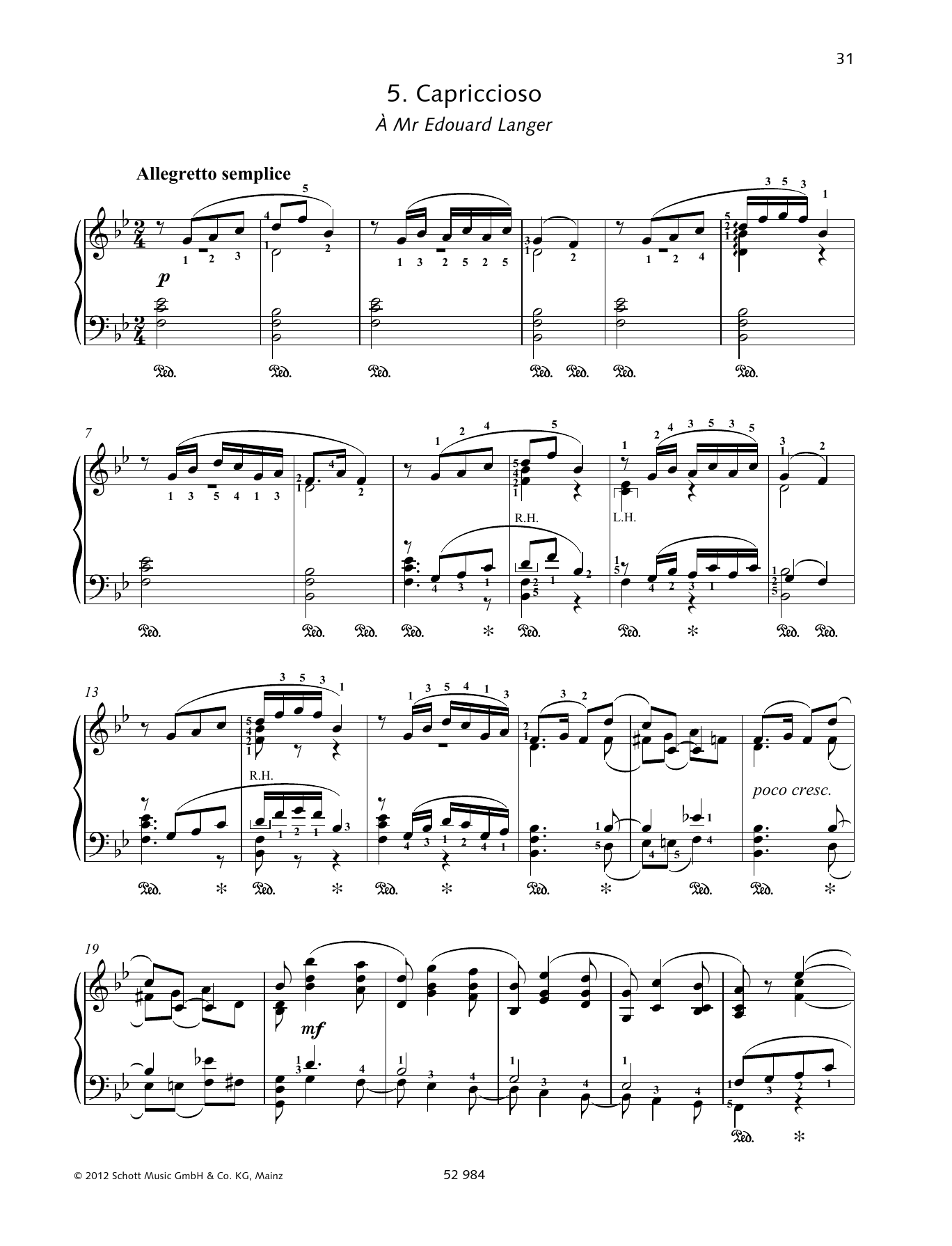 Download Pyotr Il'yich Tchaikovsky Capriccioso Sheet Music