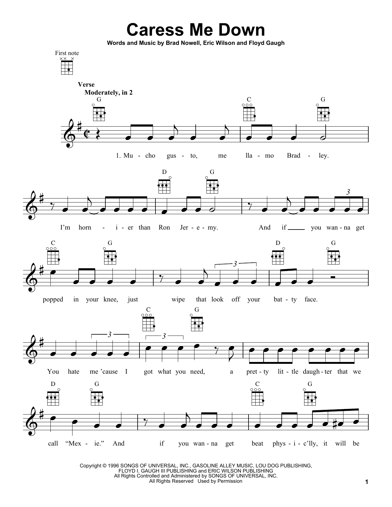 Download Sublime Caress Me Down Sheet Music