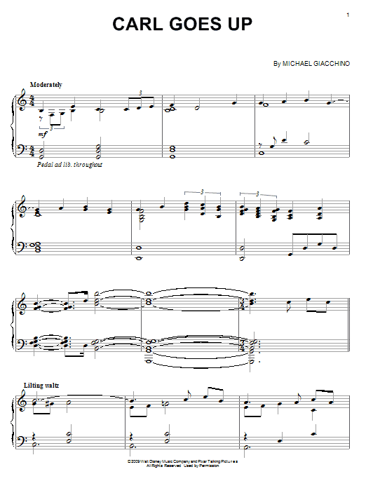 Download Michael Giacchino Carl Goes Up (from 'Up') Sheet Music
