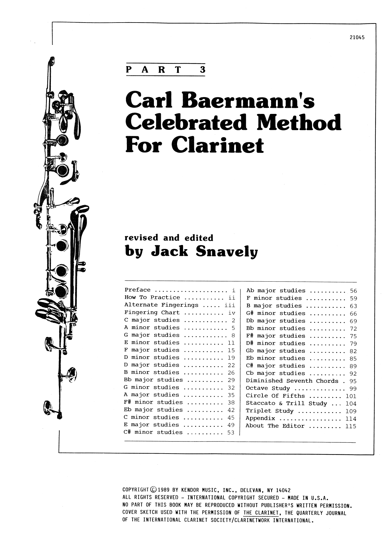 Download Jack Snavely Carl Baermann's Celebrated Method For C Sheet Music