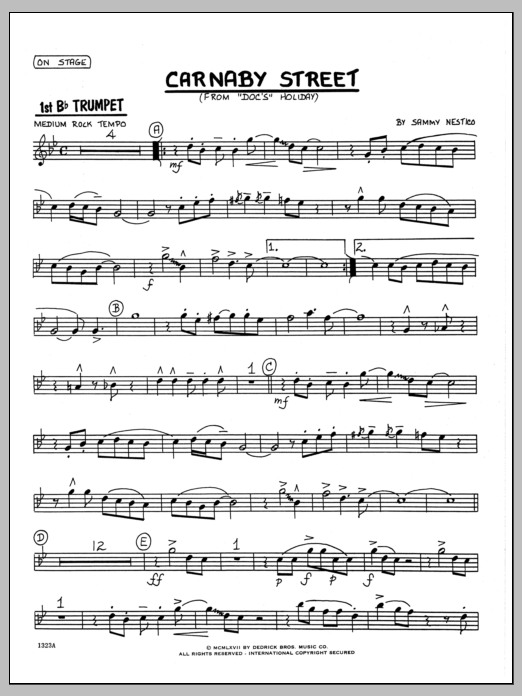 Download Sammy Nestico Carnaby Street - 1st Bb Trumpet Sheet Music
