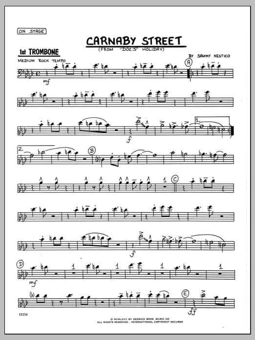 Download Sammy Nestico Carnaby Street - 1st Trombone Sheet Music