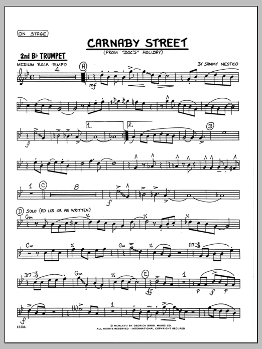 Download Sammy Nestico Carnaby Street - 2nd Bb Trumpet Sheet Music