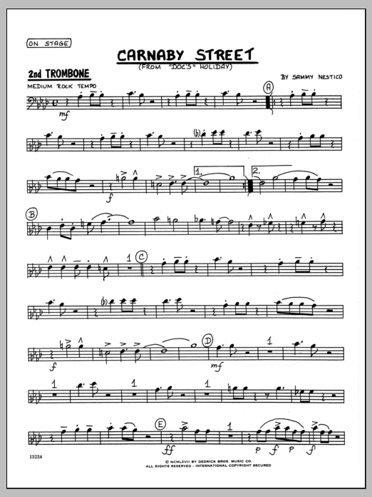 Download Sammy Nestico Carnaby Street - 2nd Trombone Sheet Music