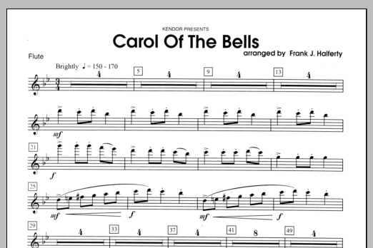 Download Halferty Carol of the Bells - Flute Sheet Music