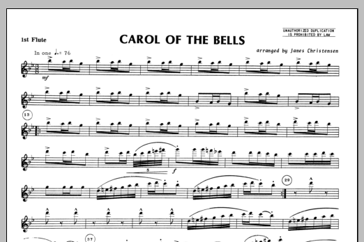 Download Christensen Carol of the Bells - Flute 1 Sheet Music
