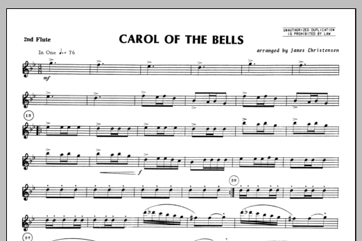 Download Christensen Carol of the Bells - Flute 2 Sheet Music