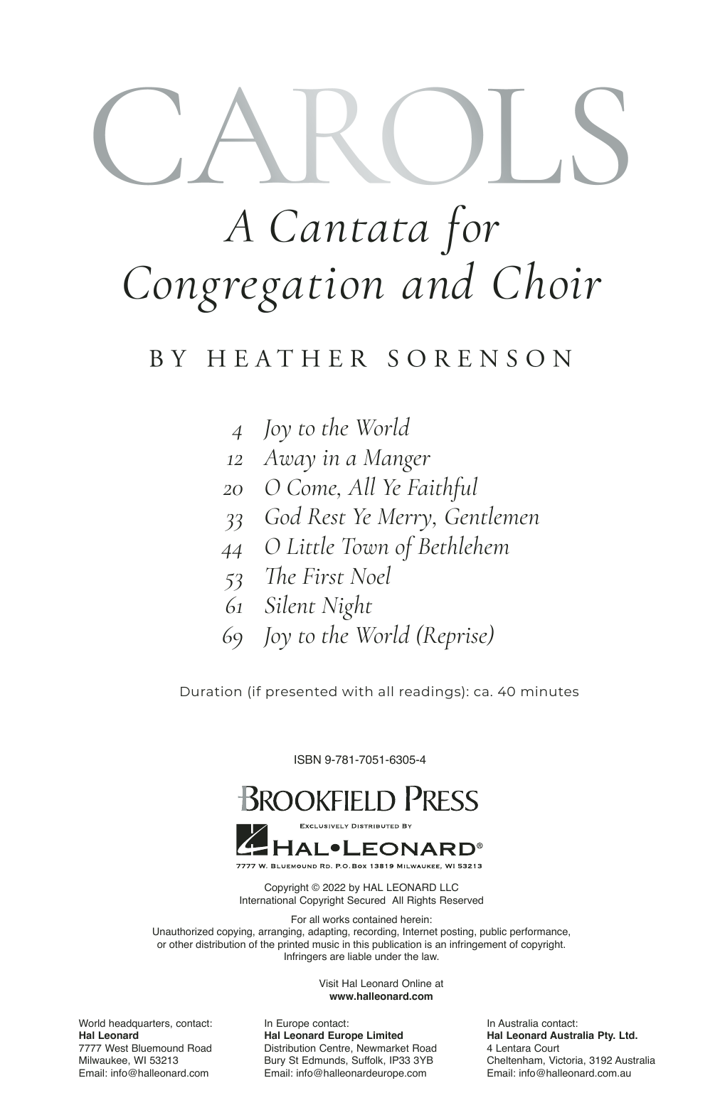 Download Heather Sorenson Carols (A Cantata for Congregation and Sheet Music