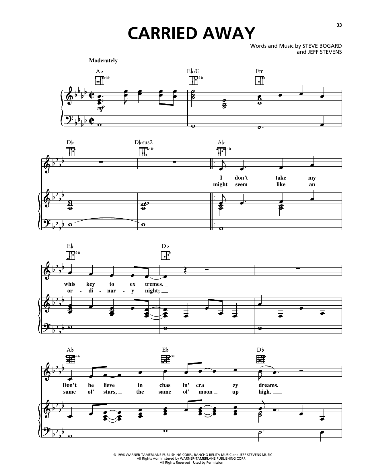 Download George Strait Carried Away Sheet Music