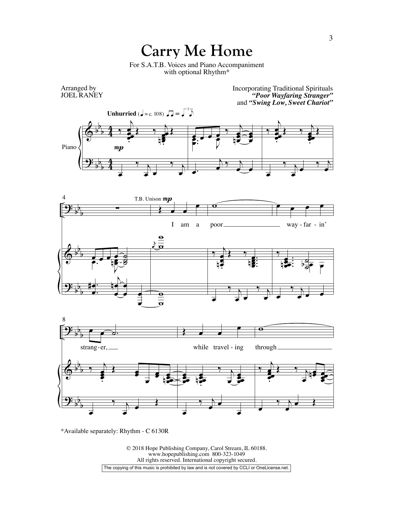 Download Joel Raney Carry Me Home Sheet Music
