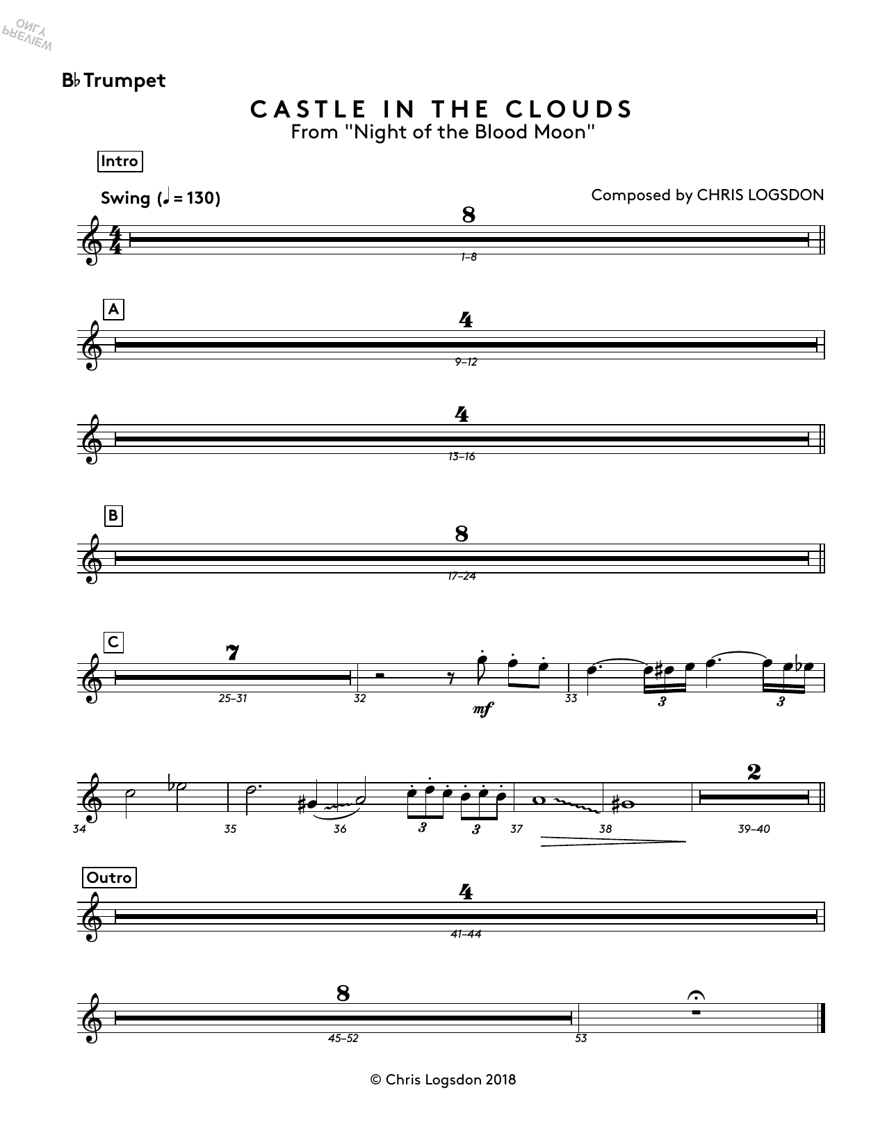 Download Chris Logsdon Castle In The Clouds (from Night of the Sheet Music