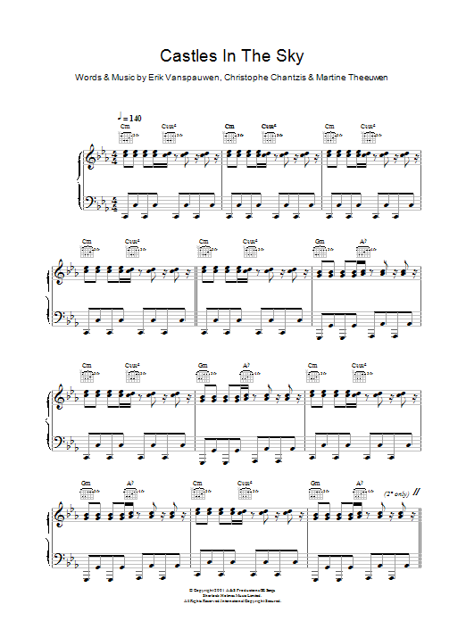 Download Cascada Castles In The Sky Sheet Music