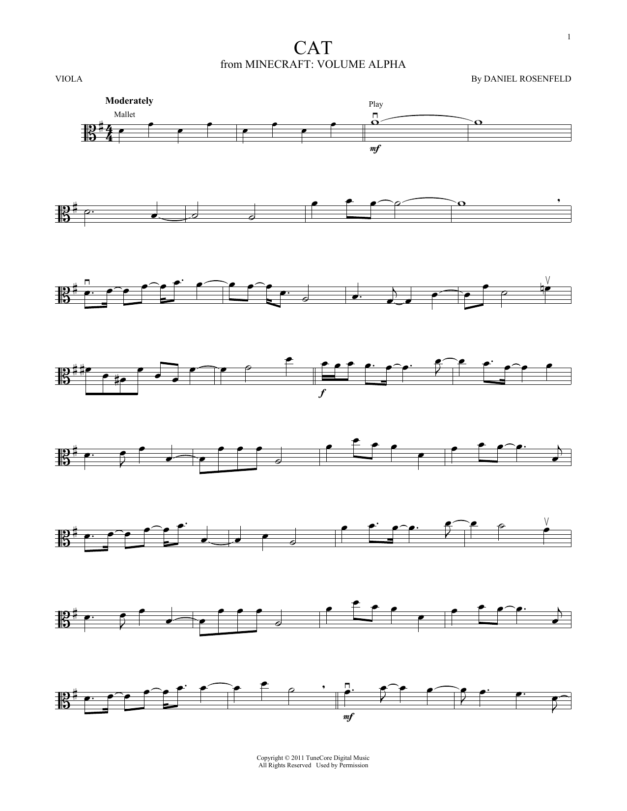 Download C418 Cat (from Minecraft) Sheet Music