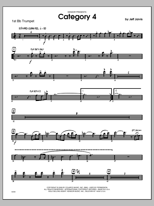 Download Jarvis Category 4 - 1st Bb Trumpet Sheet Music