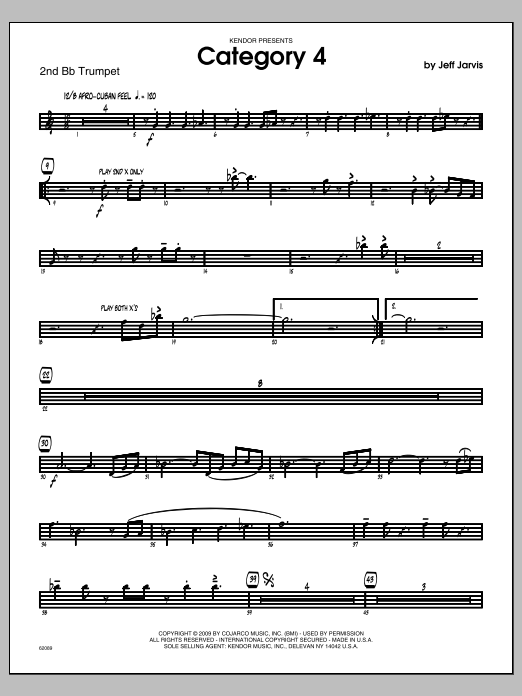 Download Jarvis Category 4 - 2nd Bb Trumpet Sheet Music