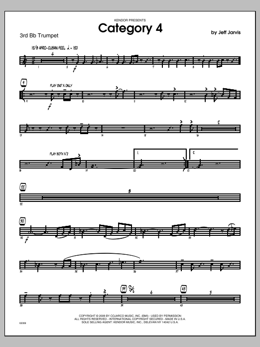 Download Jarvis Category 4 - 3rd Bb Trumpet Sheet Music