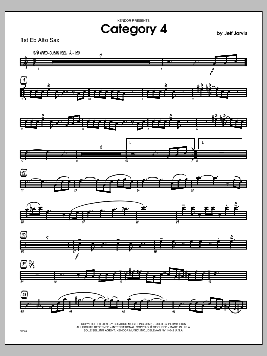 Download Jarvis Category 4 - Alto Sax 1 Sheet Music