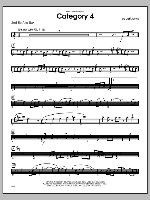Download Jarvis Category 4 - Alto Sax 2 Sheet Music
