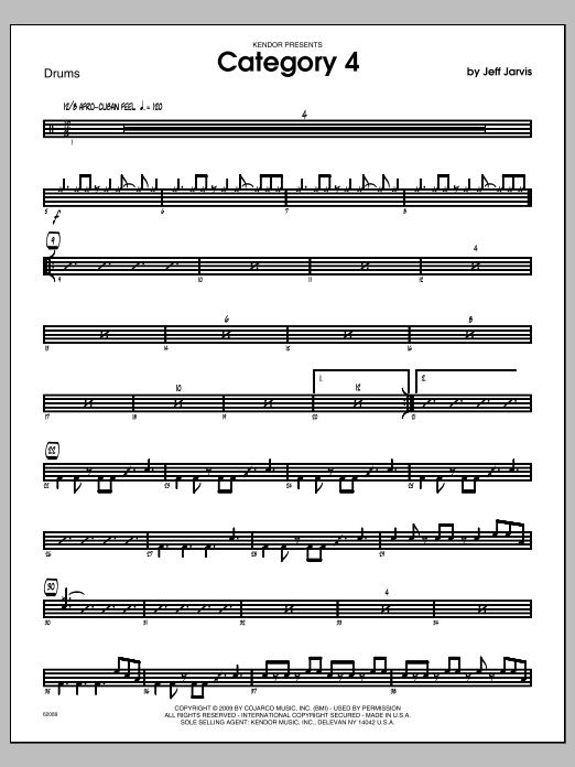 Download Jarvis Category 4 - Drums Sheet Music